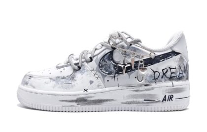Custom Air Force 1 Shoes Black White Dream Shadow