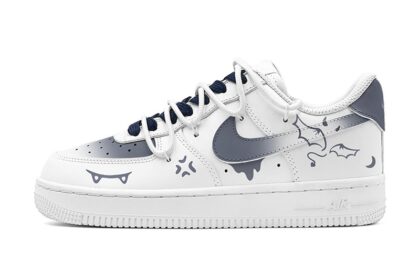 Custom Air Force 1 Shoes Blue Silver Moon Light