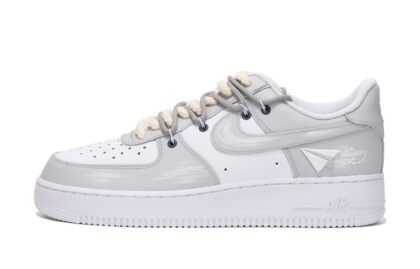 Custom Air Force 1 Shoes Gray White Paper Plane