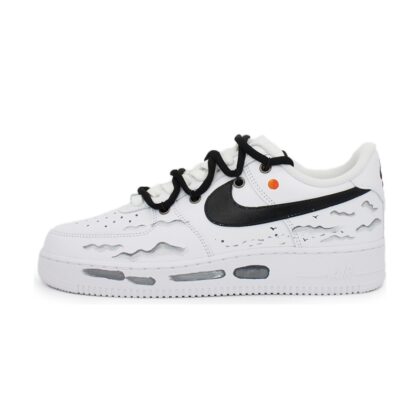 Custom Air Force 1 Shoes White Gray Mountain Clouds
