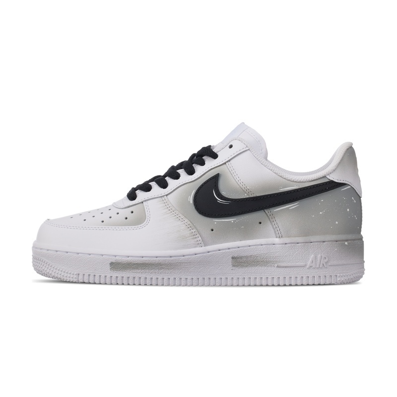 Custom Air Force 1 Shoes White Gray Racing Dash