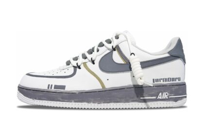 Custom Air Force 1 Shoes White Silver Future Tech