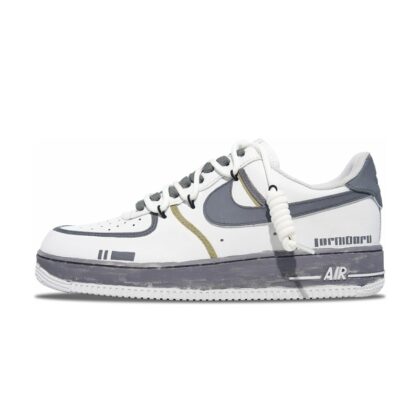 Custom Air Force 1 Shoes White Silver Future Tech