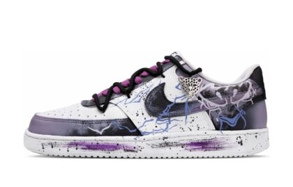 Custom Court Shoes Black White Shadow Warrior