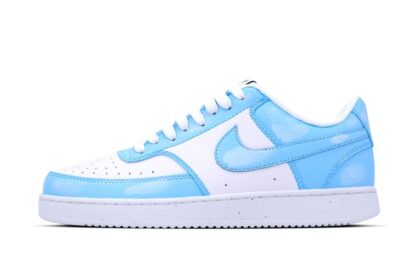 Custom Court Shoes Blue White Sunny Day