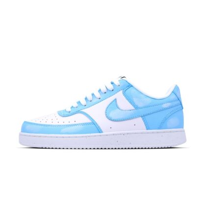 Custom Court Shoes Blue White Sunny Day