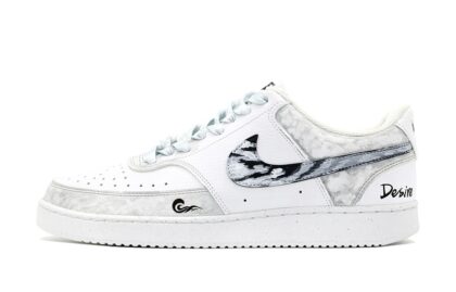 Custom Court Shoes Gray White Cloud Mist