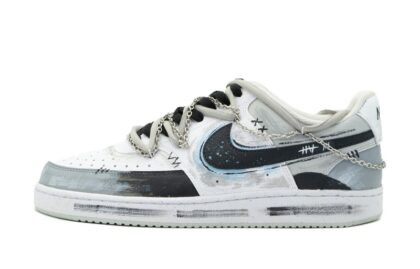 Custom Court Shoes Silver Gray Metal Beat