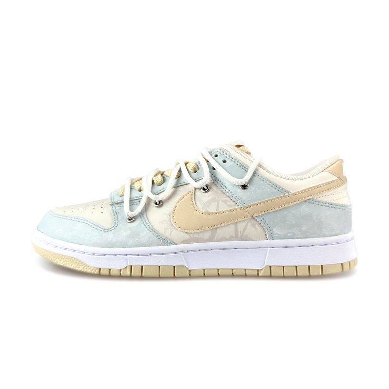 Custom Dunk Shoes Beige Blue Coastal Breeze
