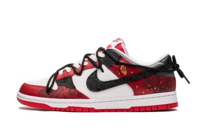 Custom Dunk Shoes Black Red Cloud Nine