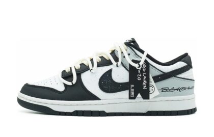 Custom Dunk Shoes Black White Starry Night