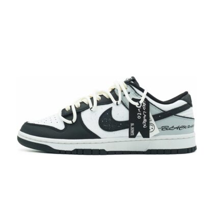 Custom Dunk Shoes Black White Starry Night