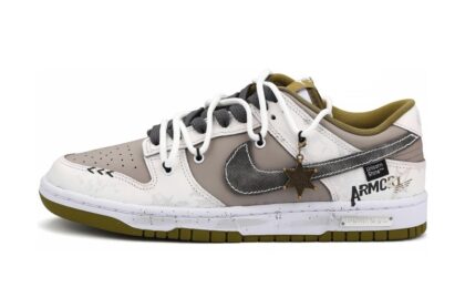 Custom Dunk Shoes Brown White Steam Sam