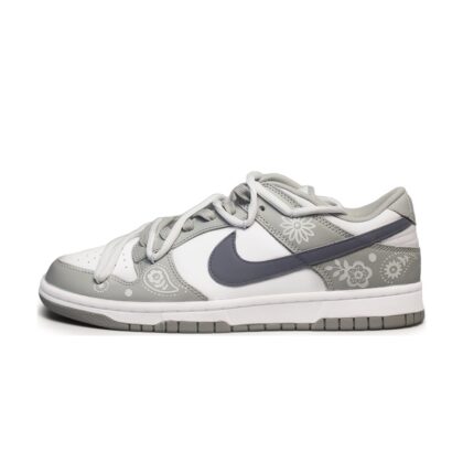 Custom Dunk Shoes Gray White Ice Glacier