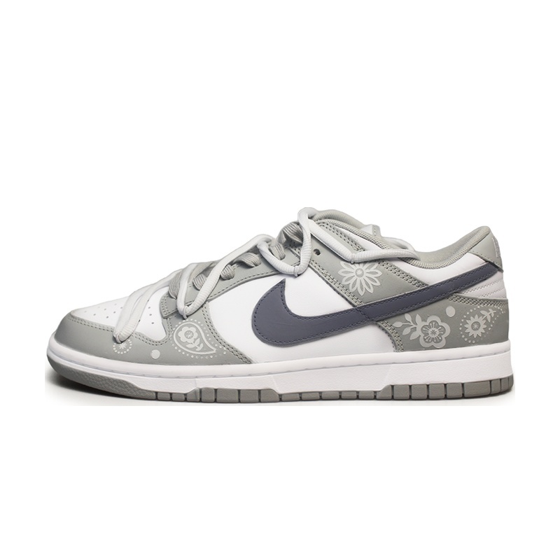 Custom Dunk Shoes Gray White Ice Glacier
