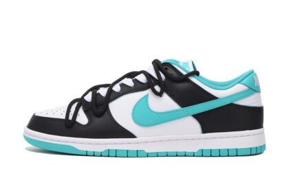 Custom Dunk Shoes White Black Aqua Harmony