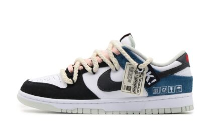 Custom Dunk Shoes White Black Urban Cowboy