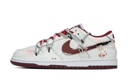 Custom Dunk Shoes White Red Cream Chocolate