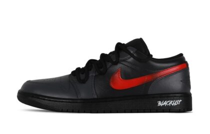 Custom Jordan Shoes Black Red Black List