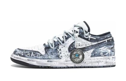 Custom Jordan Shoes Blue Black Divine Eyes