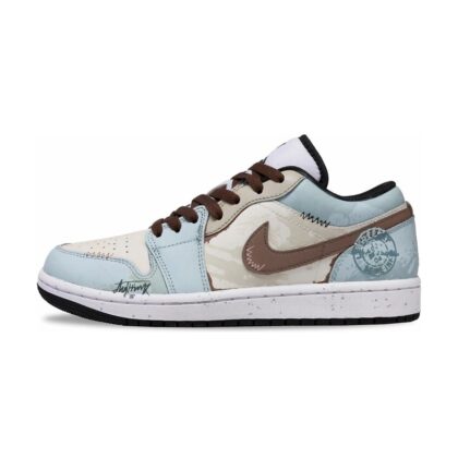 Custom Jordan Shoes Blue Cyan Galaxy Message