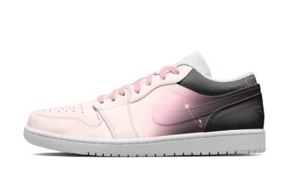 Custom Jordan Shoes Pink Black Star Dye