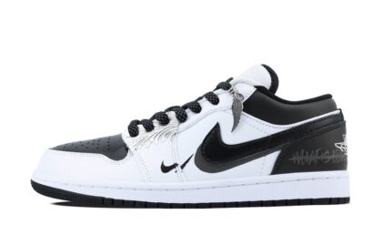 Custom Jordan Shoes White Black Devil Wings