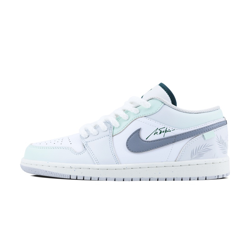 Custom Jordan Shoes White Green Mint Grove